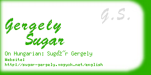 gergely sugar business card